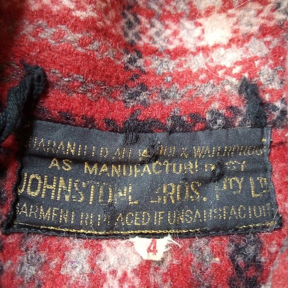 Vintage 70s Waterproof Wool Chore Coat Plaid - Picture 3 of 4